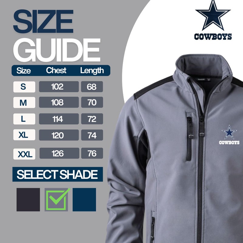 Dunbrooke NFL Dallas Cowboys Men's Softshell Jacket, 2X, Graphite - Image 3